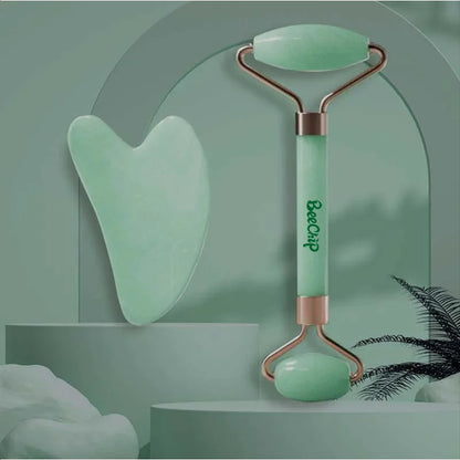 Glow - Jade Roller & Gua Sha Stein